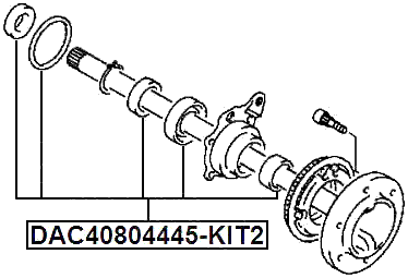 DAC40804445-KIT2 - REAR WHEEL BEARING REPAIR KIT 40X80X44X45