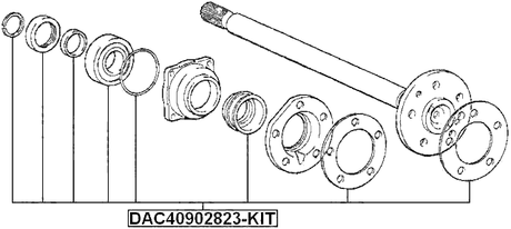 DAC40902823-KIT - REAR WHEEL BEARING REPAIR KIT 40X90X28X23