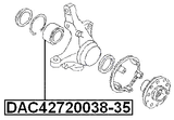 DAC42720038-35 - FRONT WHEEL BEARING 42X72X35X38