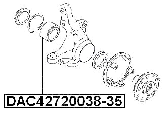 DAC42720038-35 - FRONT WHEEL BEARING 42X72X35X38