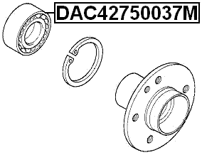 DAC42750037M - REAR WHEEL BEARING 42X75X37