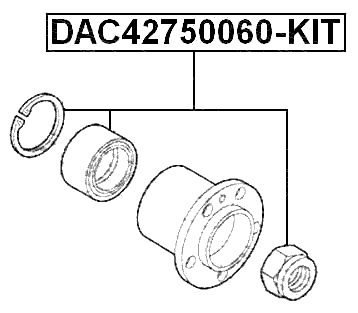 DAC42750060-KIT - FRONT WHEEL BEARING 42X75X60