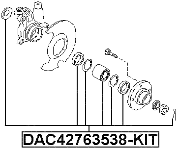 DAC42763538-KIT - FRONT WHEEL BEARING REPAIR KIT 42X76X35X38