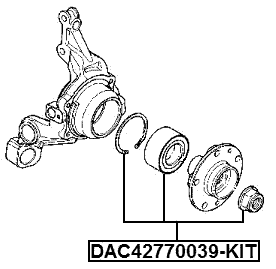 DAC42770039-KIT - REAR WHEEL BEARING REPAIR KIT 42X77X39