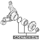 DAC42770039-KIT - REAR WHEEL BEARING REPAIR KIT 42X77X39