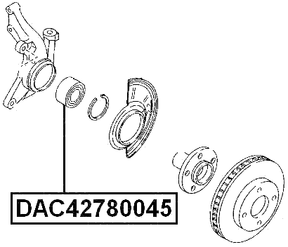 DAC42780045 - FRONT WHEEL BEARING 42X78X45