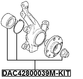 DAC42800039M-KIT - FRONT WHEEL BEARING REPAIR KIT 42X80X39