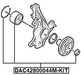 DAC42800044M-KIT - FRONT WHEEL BEARING 42X80X44
