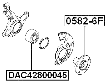 DAC42800045 - FRONT WHEEL BEARING 42X80X45
