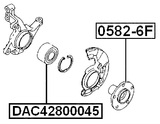 DAC42800045 - FRONT WHEEL BEARING 42X80X45
