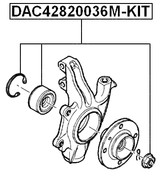 DAC42820036M-KIT - FRONT WHEEL BEARING 42X82X36
