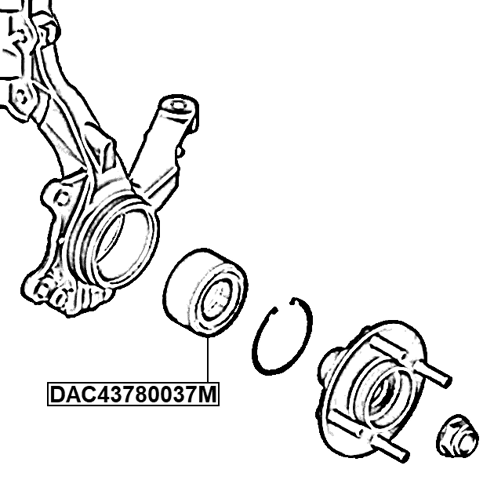DAC43780037M - FRONT WHEEL BEARING 43X78X37