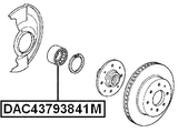 DAC43793841M - FRONT WHEEL BEARING 43X79X38X41