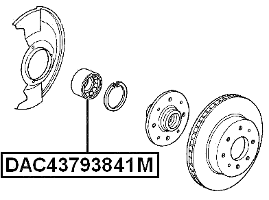 DAC43793841M - FRONT WHEEL BEARING 43X79X38X41