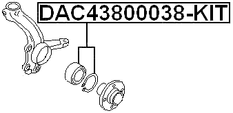 DAC43800038-KIT - FRONT WHEEL BEARING REPAIR KIT 43X80X38