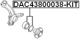 DAC43800038-KIT - FRONT WHEEL BEARING REPAIR KIT 43X80X38