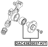 DAC43820037-KIT - REAR WHEEL BEARING REPAIR KIT 43X82X37