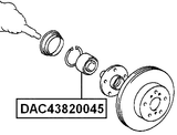 DAC43820045 - FRONT WHEEL BEARING 43X82X45