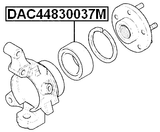 DAC44830037M - WHEEL BEARING 44X82.5X37
