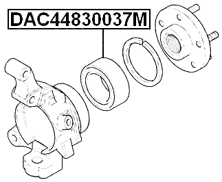 DAC44830037M - WHEEL BEARING 44X82.5X37