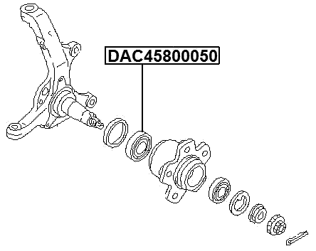 DAC45800050 - FRONT WHEEL BEARING 45X80X50