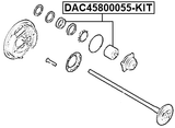DAC45800055-KIT - REPAIR KIT, ROLLER BEARING REAR AXLE SHAFT 45X80X55
