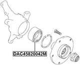 DAC45820042M - FRONT WHEEL BEARING 45X82X42