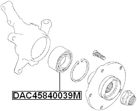 DAC45840039M - FRONT WHEEL BEARING 45X84X39