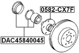 DAC45840045 - FRONT WHEEL BEARING REPAIR KIT 45X84X45