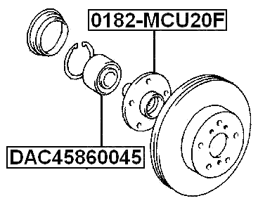 DAC45860045 - FRONT WHEEL BEARING 45X86X45