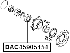 DAC45905154 - REAR WHEEL BEARING 45X90X51X54