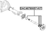 DAC46780057-KIT - REAR WHEEL BEARING REPAIR KIT 46X78X57