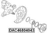 DAC46804043 - FRONT WHEEL BEARING 46X80X40X43