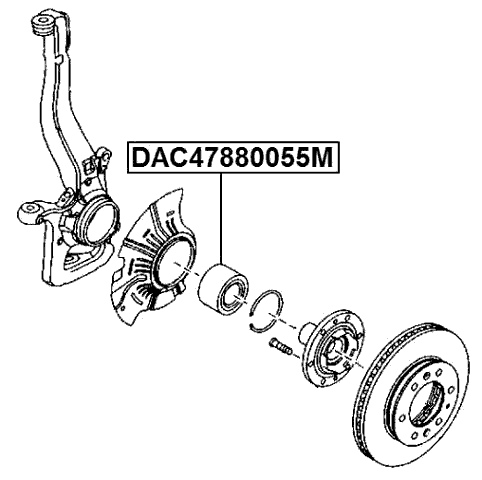 DAC47880055M - FRONT WHEEL BEARING 47X88X55