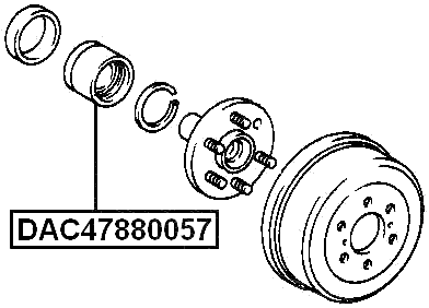 DAC47880057 - REAR WHEEL BEARING 47X88X57.5