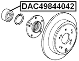 DAC49844042 - REAR WHEEL BEARING 49X84X40X42