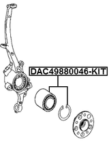DAC49880046-KIT - FRONT WHEEL BEARING REPAIR KIT 49X88X46
