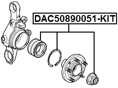 DAC50890051-KIT - REAR WHEEL BEARING REPAIR KIT 50X89X51