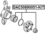 DAC50890051-KIT - REAR WHEEL BEARING REPAIR KIT 50X89X51