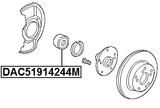 DAC51914244M - FRONT WHEEL BEARING 51X91X42X44