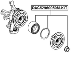 DAC52960050M-KIT - REAR WHEEL BEARING REPAIR KIT 52X96X50