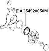 DAC54920050M - FRONT WHEEL BEARING 54X92X50
