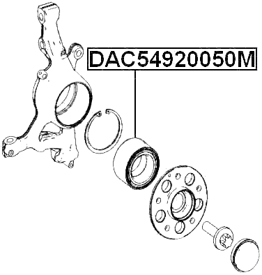 DAC54920050M - FRONT WHEEL BEARING 54X92X50