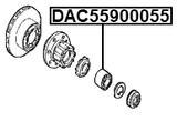 DAC55900055 - WHEEL BEARING 55X90X55