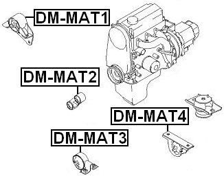 DM-MAT2 - FRONT ENGINE MOUNT