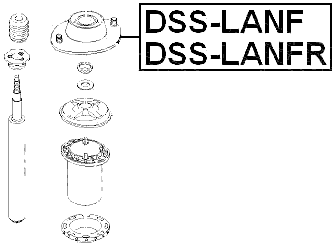 DSS-LANFR - FRONT SHOCK ABSORBER MOUNTING RIGHT