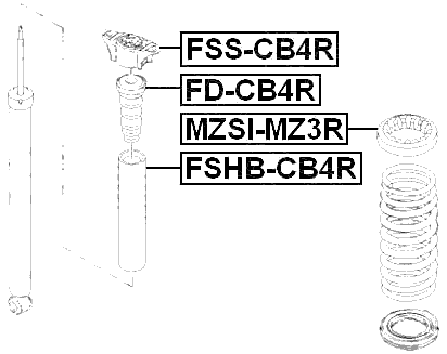 FD-CB4R - REAR SHOCK ABSORBER JOUNCE BUMPER