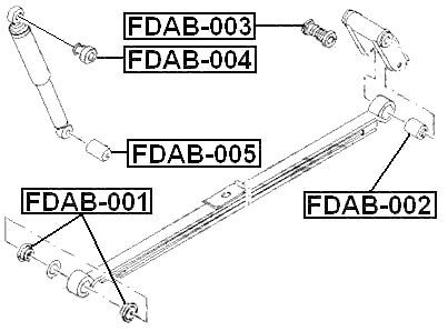 FDAB-002 - REAR LEAF SPRING BUSHING
