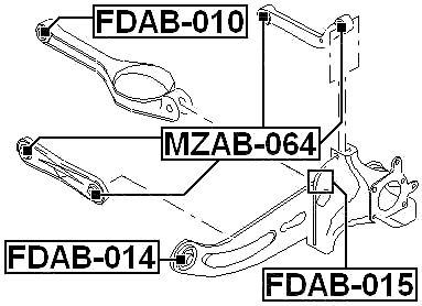 FDAB-015 - BUSHING, REAR TRAILING ARM