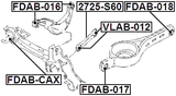 FDAB-017 - BUSHING, REAR TRAILING ARM